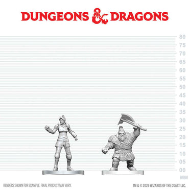Nolzur's Marvelous Miniatures - Cultist of Bane & Dwarf Zhentilar Soldier
