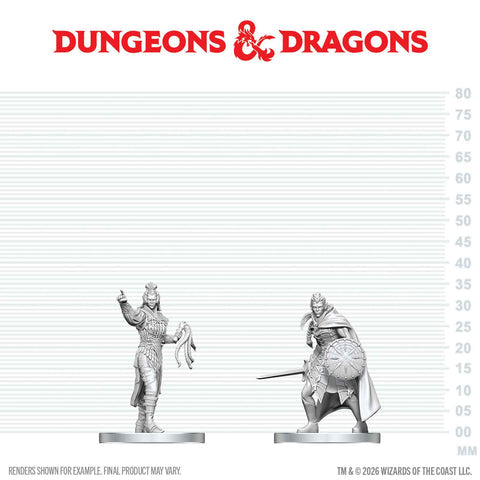 Nolzur's Marvelous Miniatures - Drow Elite Warrior & Drow Priestess of Lolth