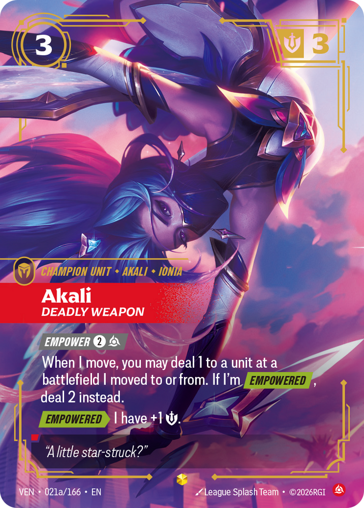 Akali, Deadly Weapon (Vendetta - 021a-166)