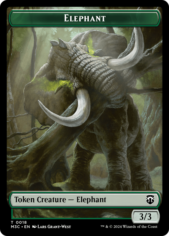 Elephant // Beast (0016) Double-Sided Token [Modern Horizons 3 Commander Tokens]