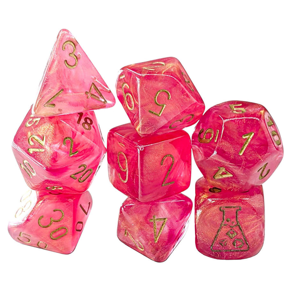 Chessex - Lab Dice - Shimmer - Ignis/Gold