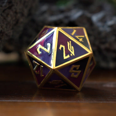 Dice - Misty Mountain Gaming - Dice - Vineyard Metal 35mm D20
