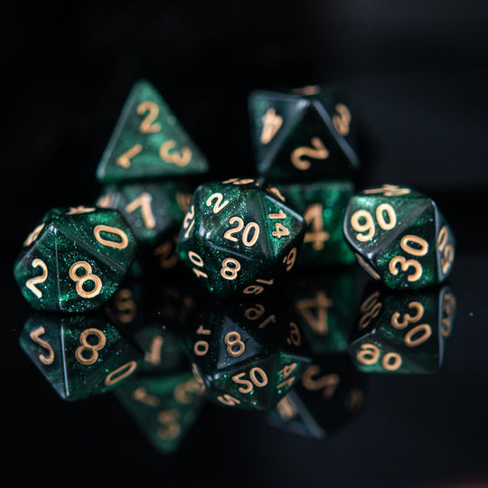 Dice - Misty Mountain Gaming - Dice - Enchanted Forest Dew Acrylic (7)