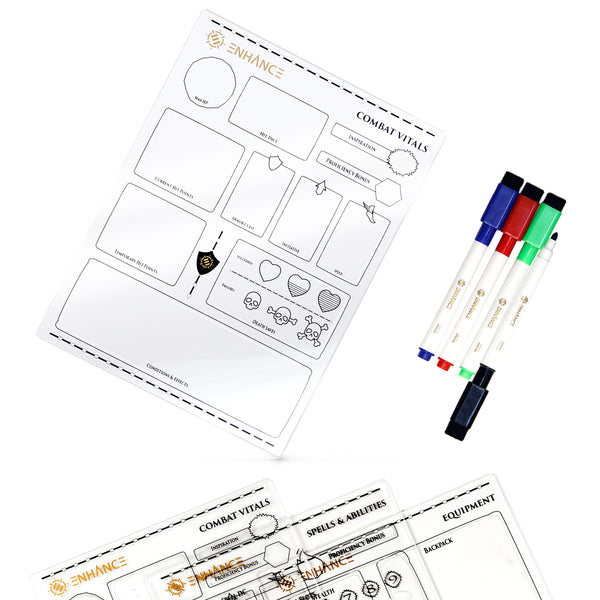 Enhance - Acrylic Character Sheets