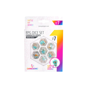 Dice - Gamegenic - Embraced Series - Green Skull