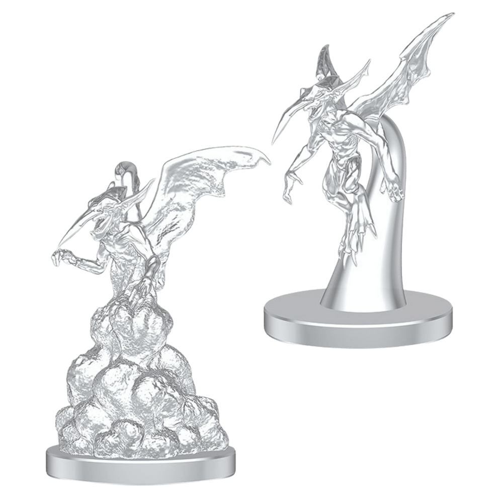 D&D - Minis - Nolzur's Marvelous Miniatures - Ice Mephit and Dust Mephit