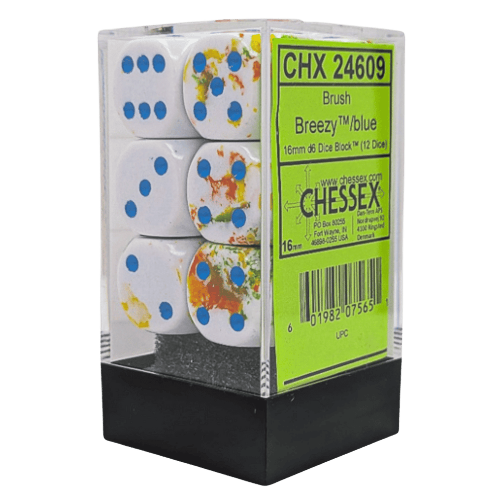Chessex - Dice set - Brush - Breezy/blue (12)