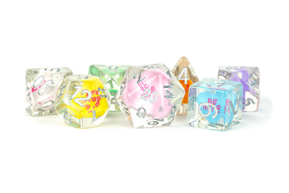 FanRoll - 16mm Resin Poly Dice Set - Love