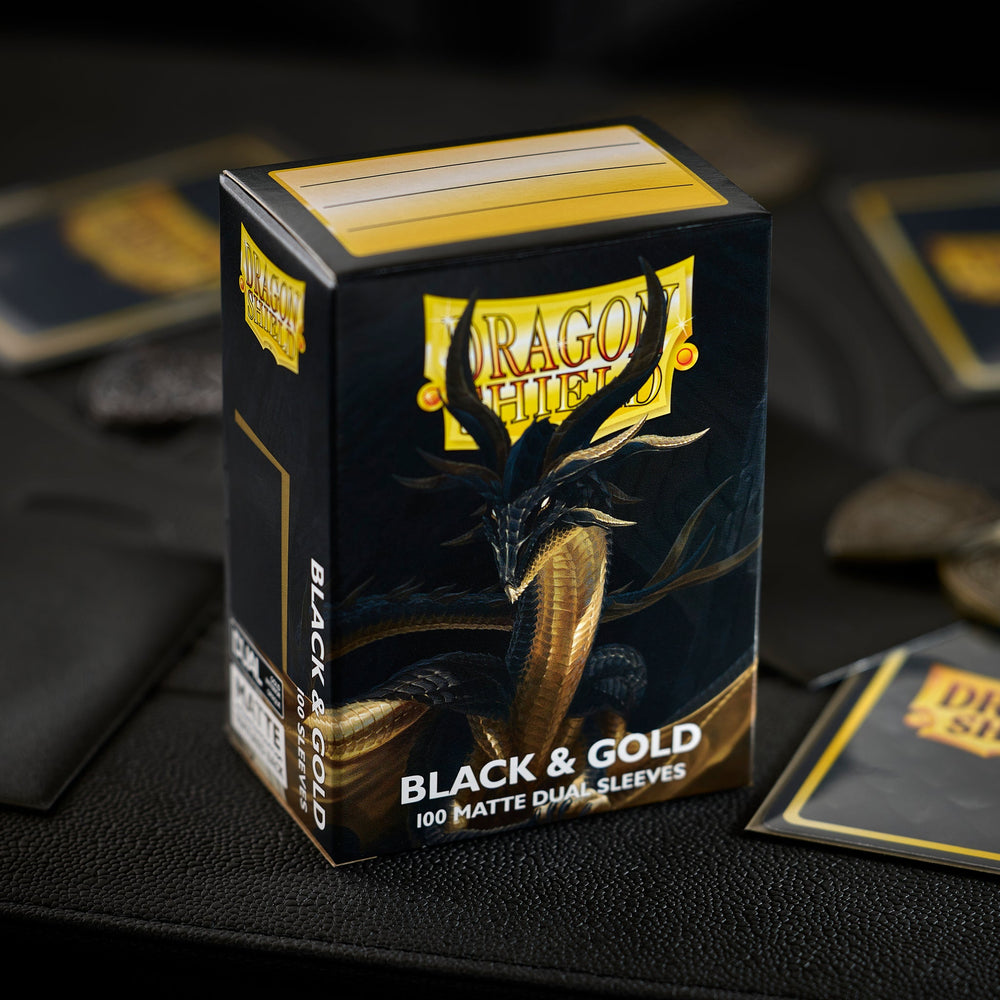 Dragon Shield - Sleeves - Dual Matte - Black & Gold