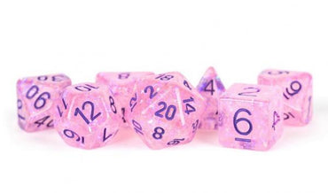 FanRoll - 16mm Resin Poly Dice Set - Flash Dice: Pink