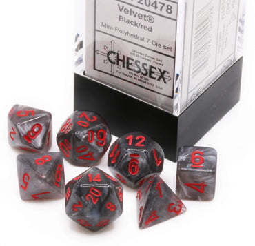 Chessex - Mini - Velvet - Black/Red (7)