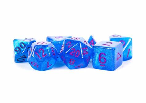 Fanroll - Acrylic Dice -Stardust - Blue w/ Purple