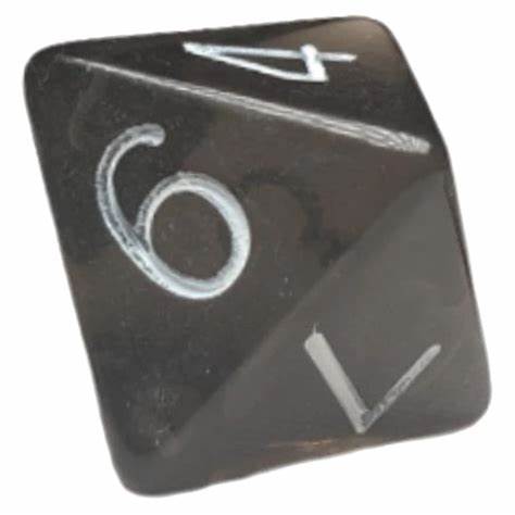 R4I - Dice - Translucent Black w/ White (7)