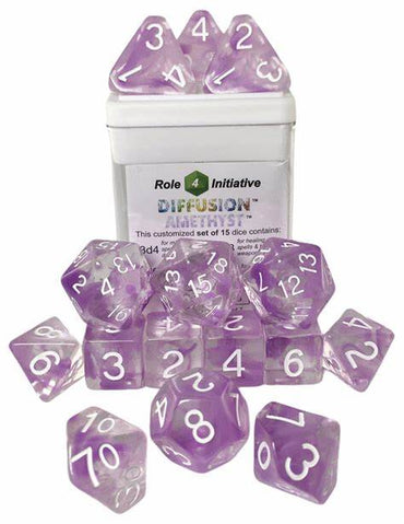 Role 4 Initiative - Amethyst - 15 Die Set