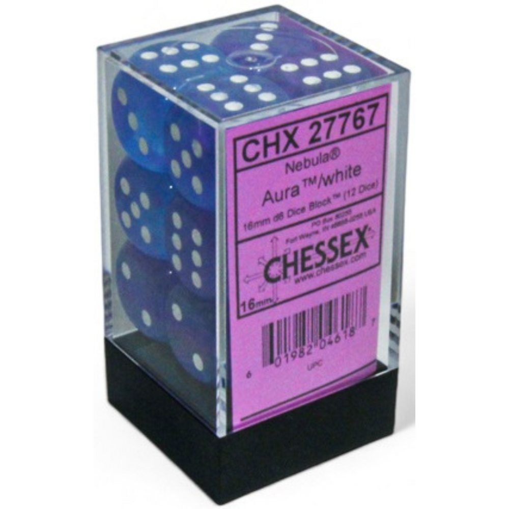 Chessex - Dice - Nebula Aura/White (36)