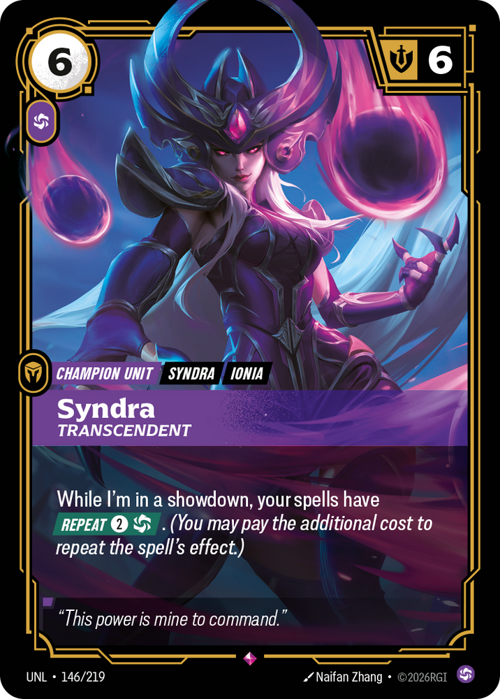 Syndra, Transcendent (Unleashed - 146-219)