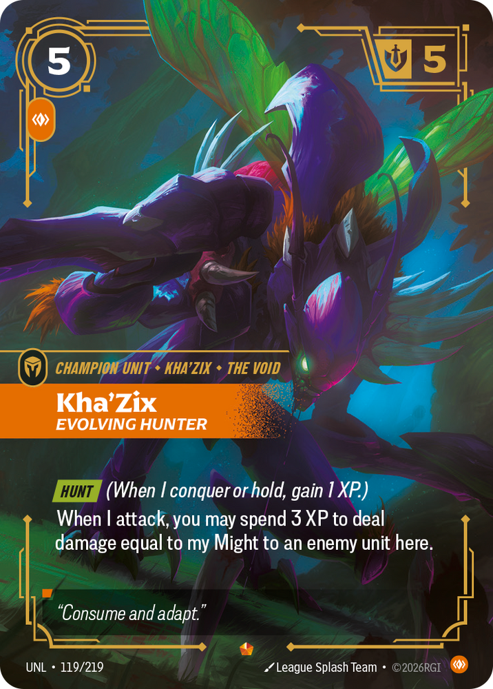 Kha'Zix, Evolving Hunter (Unleashed - 119-219)