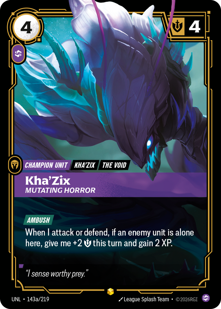 Kha'Zix, Mutating Horror (Unleashed - 143a-219)