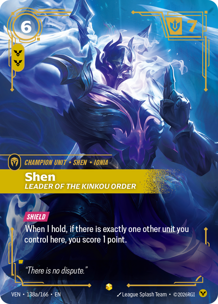 Shen, Leader of the Kinkou Order (Vendetta - 138a-166)