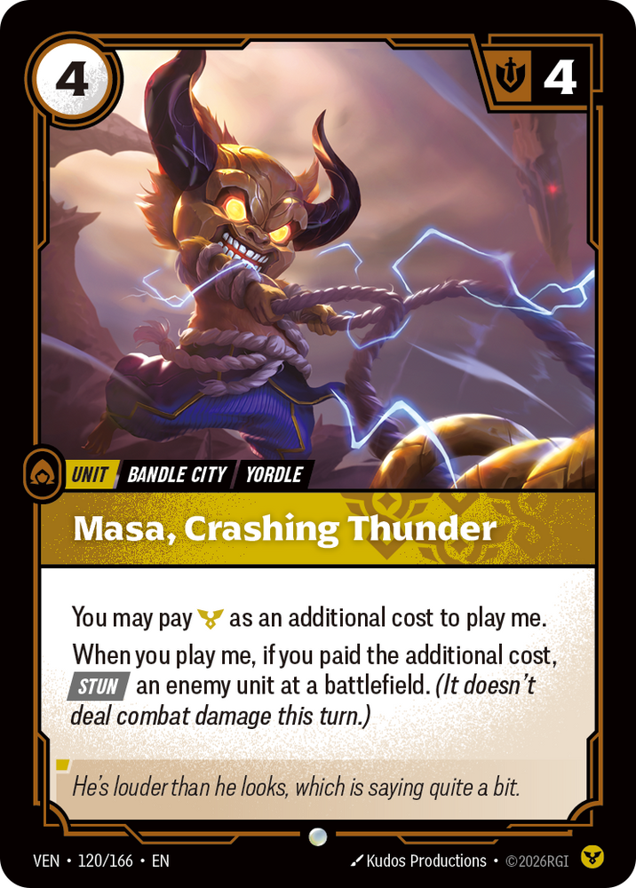 Masa, Crashing Thunder (Vendetta - 120-166)