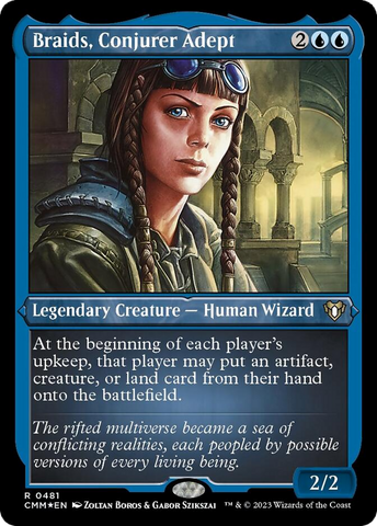 Braids, Conjurer Adept (Foil Etched) [Commander Masters]