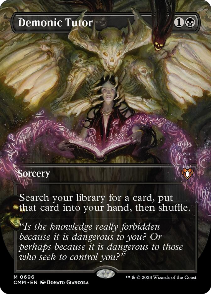 Demonic Tutor (Borderless Alternate Art) [Commander Masters]