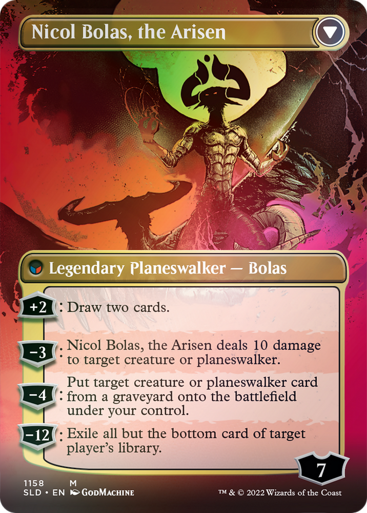 Nicol Bolas, the Ravager // Nicol Bolas, the Arisen (Borderless) [Secret Lair: From Cute to Brute]