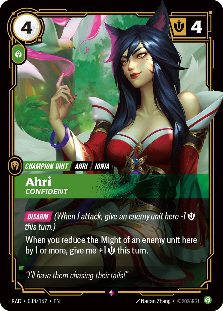 Ahri, Confident (Radiance - 038-167)