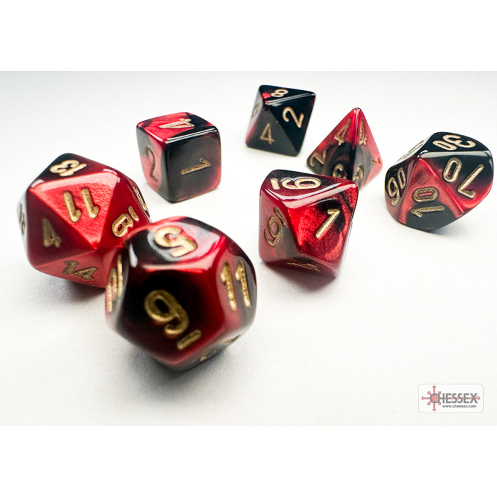 Chessex - Mini Gemini Black-Red/Gold (7)