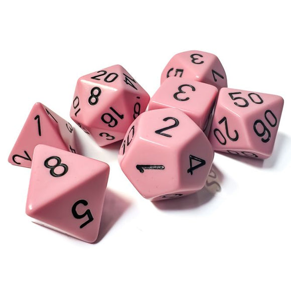 Chessex - Opaque Pastel Pink/black