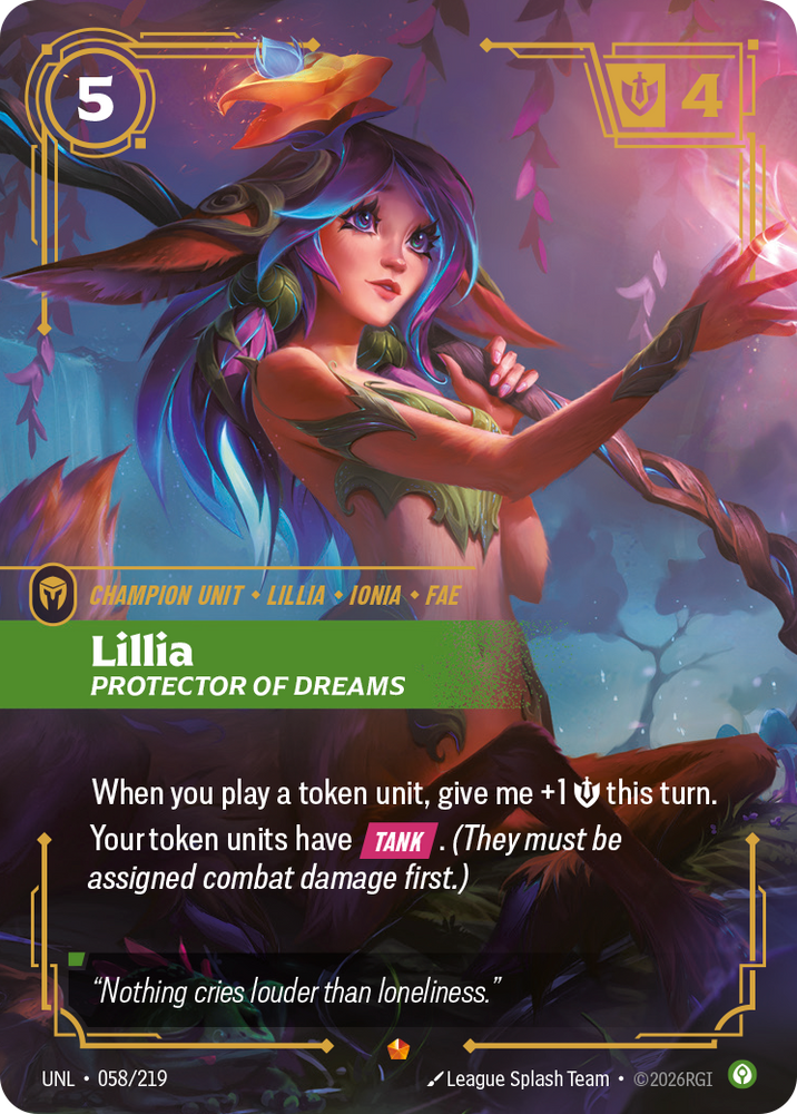 Lillia, Protector of Dreams (Unleashed - 058-219)
