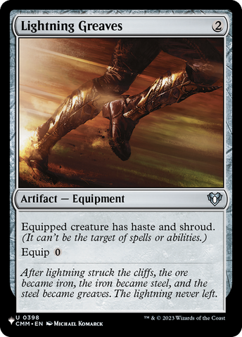 Lightning Greaves (CMM) [The List]