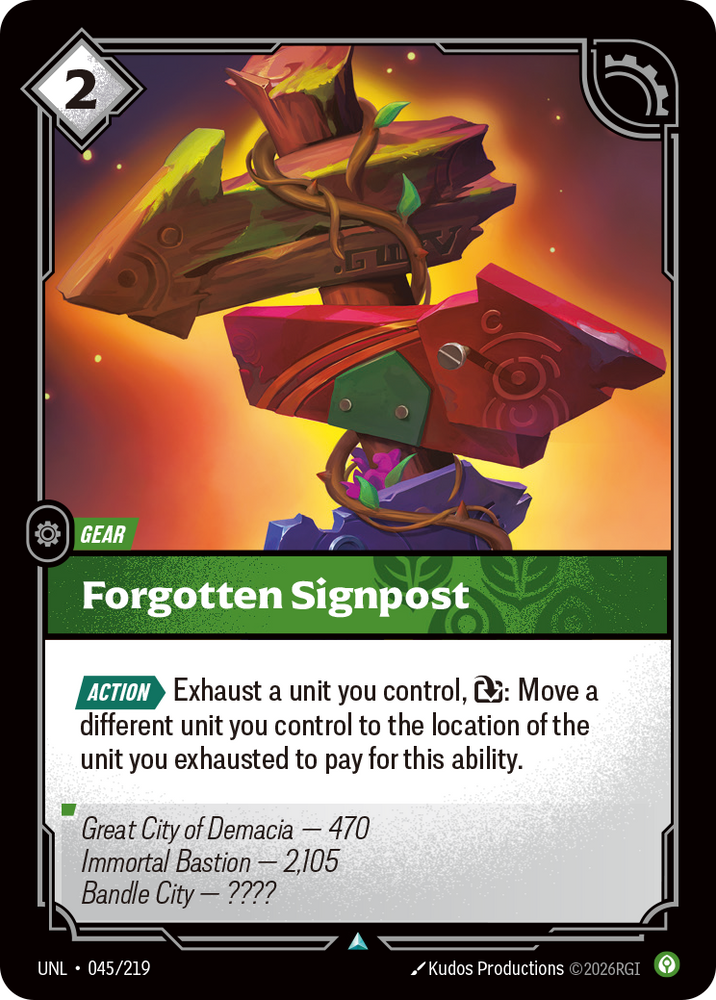 Forgotten Signpost (Unleashed - 045-219)
