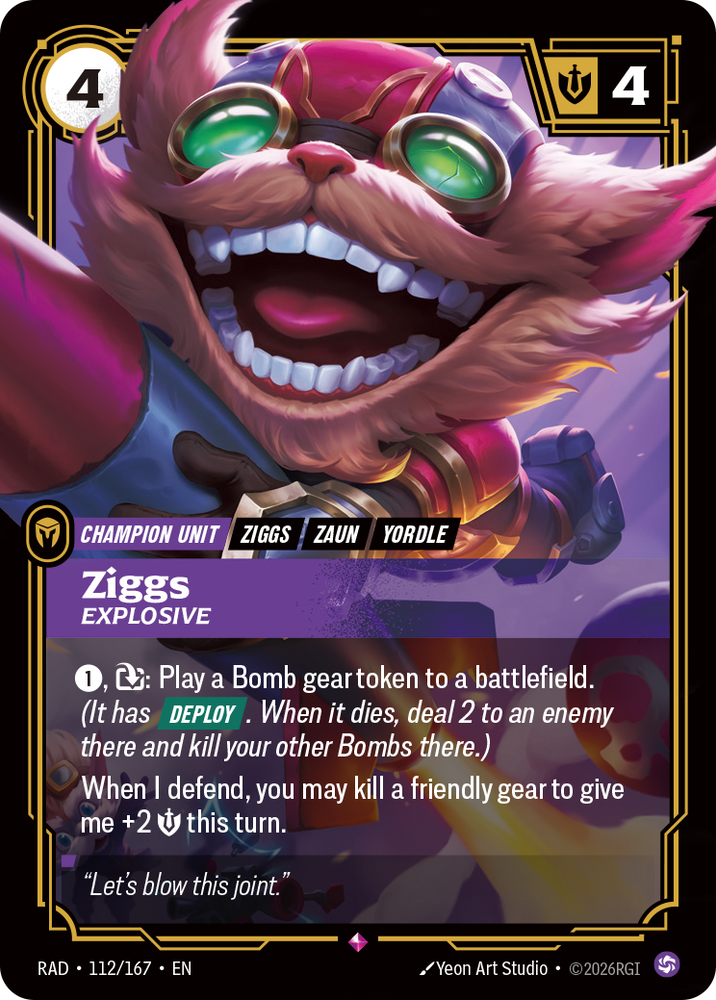 Ziggs, Explosive (Radiance - 112-167)