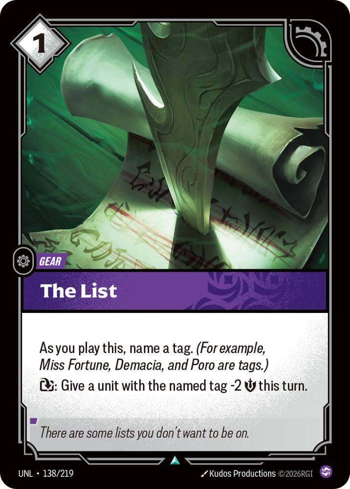 The List (Unleashed - 138-219)