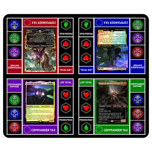 4 Way Commander - Playmat