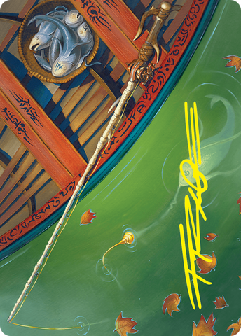 Fishing Pole Art Card (18/54) (Gold-Stamped Signature) [Foundations Art Series]