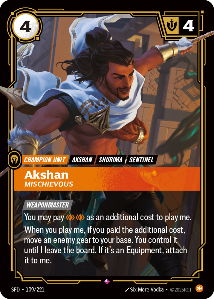 Akshan, Mischievous (Spiritforged - 109-221)