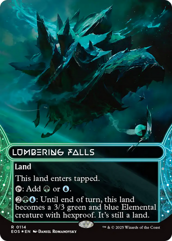 Lumbering Falls (0114) (Borderless) (Galaxy Foil) [Edge of Eternities: Stellar Sights]