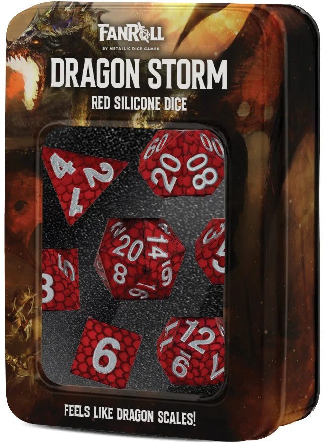 Dragon Storm - Silicone Dice - Red Dragon Scales