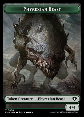 Eldrazi Scion // Phyrexian Beast Double-Sided Token [Commander Masters Tokens]