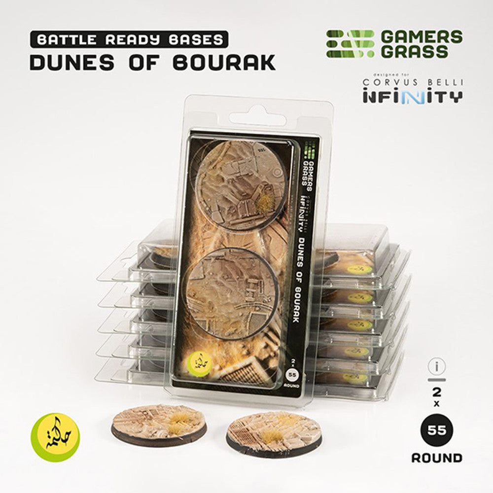 Battle Ready Bases: Dunes of Bourak - Round 55mm