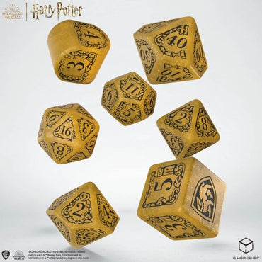 Q Workshop - Hufflepuff Modern Dice Set - Yellow