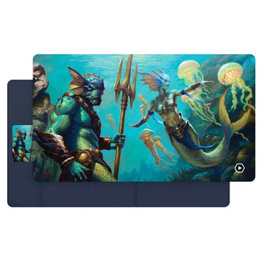 Heavy Play - ETB Playmat - Art Masters - Merfolk by Dan Scott