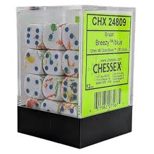 Chessex - Dice set- Brush - Breezy/blue (36)