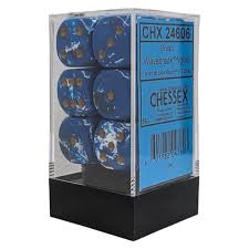 Chessex - Dice set - Brush - Wavebreak/gold (12)