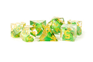 7ct Sharp Resin Dice: Frog Dice