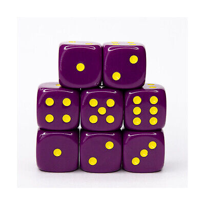 R4I - Dice - Opaque Dark Purple  - 6-Sided Dice (8)