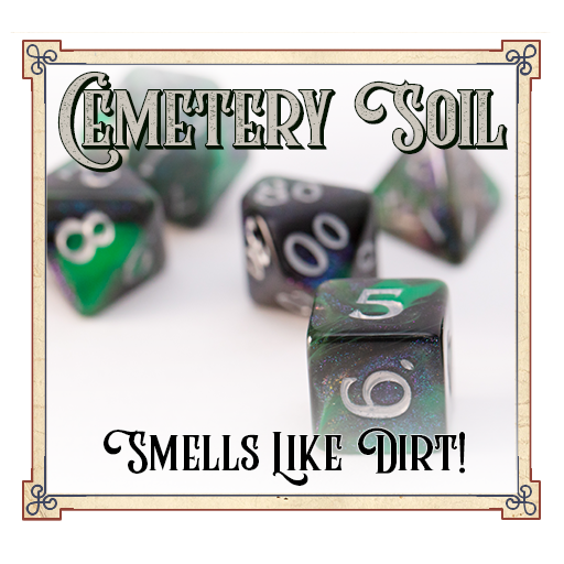 Studio Woe - 7-Dice Set - Scented: Cemetery Soil