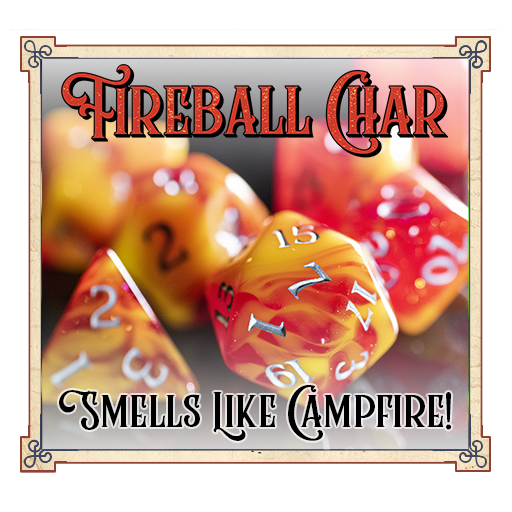 Studio Woe - 7-Dice Set - Scented: Fireball Char